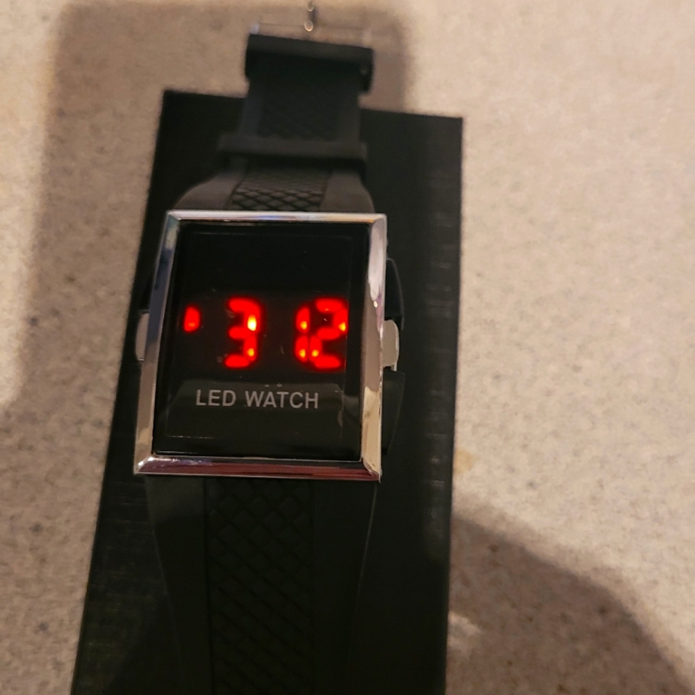 Retro Red LED watch